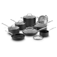 Cuisinart Chef's Classic 14pc Non-Stick Hard Anodized Cookware Set - 66-14N: Non-Toxic, Riveted Handles, Induction Safe