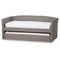 Twin Camino Modern Daybed with Trundle, Faux Leather & Solid Wood - Baxton Studio