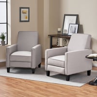 Set of 2 Darvis Contemporary Press-Back Recliners Wheat - Christopher Knight Home