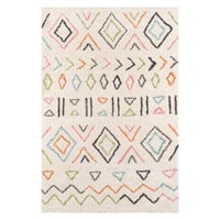 9'x12' Geometric Tufted Area Rug Ivory - Novogratz By Momeni: Hand-Carved Modern Indoor Medium Pile Rug