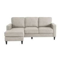 Harmon Sectional Ash Gray - Serta: Mid-Century Modern Upholstered Couch with Reversible Chaise