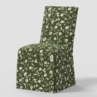 Logan Dining Chair Slipcover Robina Floral Olive - Threshold™: Cotton Upholstery, Rubberwood Frame, Spot Clean