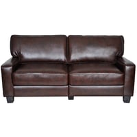 73" Palisades Sofa Chestnut Brown - Serta: Bonded Leather Upholstery, Wood Frame, Seats 2