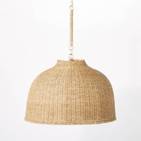 Threshold designed w/Studio McGee Large Seagrass Pendant Table Lamp Brown - Threshold™ designed with Studio McGee: Jute Drum Shade, UL Listed, Adjustable Height