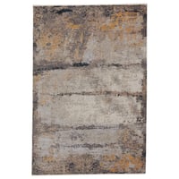 8'10"x12'7" Trevena Abstract Area Rug Gray/Gold - Jaipur Living: Contemporary Living Room Carpet, Medium Pile