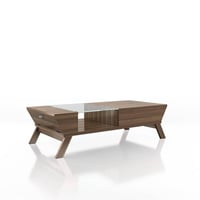 24/7 Shop At Home Kathryne Modern Flip-down Cabinet Coffee Table: Mid-Century, Hidden Storage