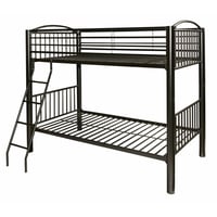 Aiden Twin over Twin Transitional Bunk Bed also can be Separate Twin Beds Black - Powell