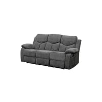 82" Kalen Sofa Gray Chenille - Acme Furniture: Upholstered Recliner, Includes 2 Accent Pillows