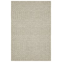Captiv8e Designs 7'10"x10' Tobago Global Geometric Beige/Black Indoor/Outdoor Area Rug