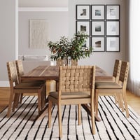 Nathan James Set of 6 Cohen Faux Leather Dining Chair Brown