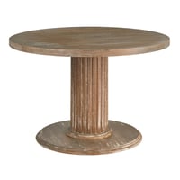 Lifestorey Isla Dining Table Rustic Natural: 4-Seater, Modern Style, MDF & Rubberwood, Non-Extension