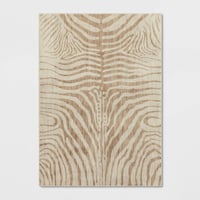 6'6"x10' Zebra Stripe Woven Area Rug Cream - Threshold™