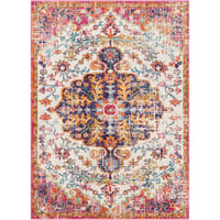 Livabliss 9'x12'6" Abby Traditional Rugs Cream/Saffron: Stain & Fade-Resistant, Medium Pile, Indoor Use