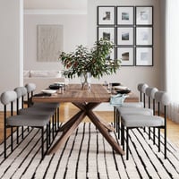 Nathan James Set of 6 Dahlia Dining Chairs Gray
