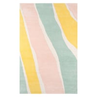 8'X10' Wave Tufted Area Rug - Novogratz By Momeni: Wool, Hand-Carved, Modern Geometric, Low Pile, Indoor Use