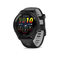 Garmin Forerunner 265 Black Bezel and Case with Black/Powder Gray Silicone Band