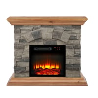 40" Freestanding Electric Fireplace Tan - Home Essentials: Modern MDF & Magnesium Oxide Heater