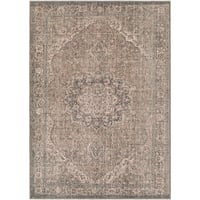 Livabliss 9'3"x11'10" Colin Traditional Machine Washable Rug Taupe: Flatweave, Pet Friendly, Indoor Use
