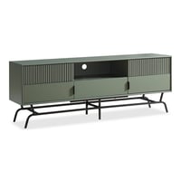 Meadowgrove Modern 3 Drawer TV Stand for TVs up to 65" with Cabinet Sage Green - miBasics: Smooth Finish, Metal Hardware