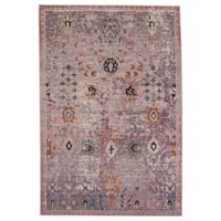 8'x10' Elva Indoor/Outdoor Oriental Area Rug Purple/Gold - Jaipur Living: Mid-Century Modern Floral, Weather-Resistant