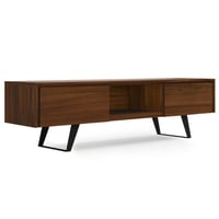 Mitchell 72" TV Stand for TVs up to 80" Walnut - WyndenHall: Media Console with Fixed & Open Shelves