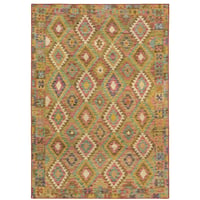 7'6"x10' Micah Washable Geometric Indoor Area Rug Gold - Captiv8e Designs