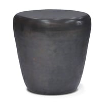 WyndenHall 20" Beaton Metal Side Table Antique Copper: Modern Round End Table, No Assembly Required