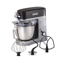Hamilton Beach Pro Stand Mixer w/Hub 63240: 12-Speed Silver Kitchen Mixer, 5-Quart Capacity, 450W, Dishwasher-Safe Parts