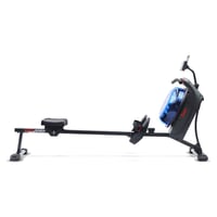 Sunny Health & Fitness Hydro and Dual Resistance Smart Magnetic Water Rowing Machine - Blue