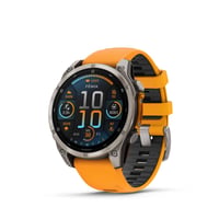 Garmin Fenix 8 47mm AMOLED Sapphire Titanium with Spark Orange/Graphite Silicone Band