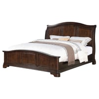 Picket House Furnishings King Conley Bed Cherry: Sleigh Style, Wood Frame, Bedroom Set Compatible