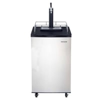 Frigidaire 6.1 cu ft Kegerator Beer Bar Portable Beverage Refrigerator Stainless Steel Finish/Black: Freestanding, ETL Listed