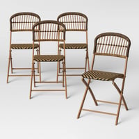 4pc Aster Outdoor Patio Dining Folding Chairs Brown - Threshold™