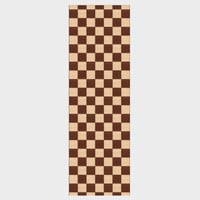 Playa Rug 36"x38' Damas Checkered Indoor/Outdoor Runner Rug Brown/Creme