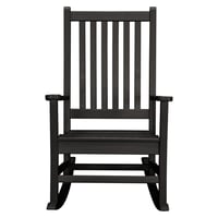 POLYWOOD St. Croix Rocking Chair - Black: Durable Outdoor Patio Furniture, Weather-Resistant