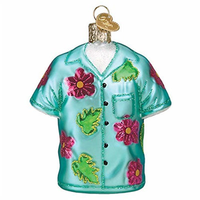 Old World Christmas Hawaiian Shirt Hanging Figurine Ornament