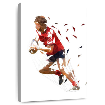 George Oliver Geometric Rugby Player