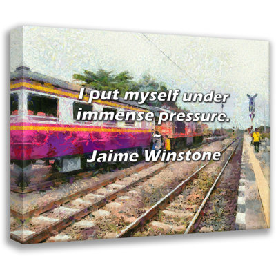 Trinx Jaime Winstone Quote: I put myself under immense pressure.