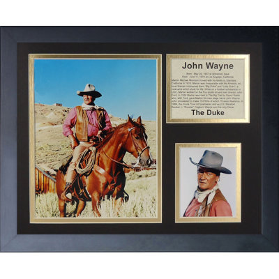 Legends Never Die John Wayne - Wayne with Horse Framed Memorabili