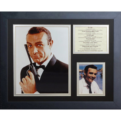 Red Barrel Studio® 'James Bond Sean Connery' Framed Memorabilia