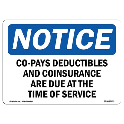Co-Pays Deductibles and Coinsurance Are Sign
