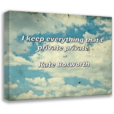 Trinx Kate Bosworth Quote: I keep everything that’s private private.