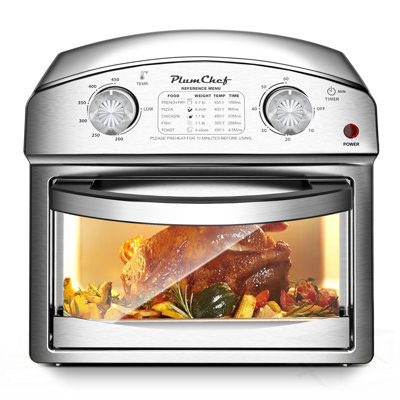 YIQIHANGZHOU 7-In-1 Convection Toaster Oven With 5 Pre-Set Menus For Roasting, Baking, Grilling, Broiling, Toasting, Dehydrating, And Defrosting