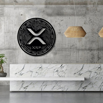 Red Barrel Studio® Xrp Coin, Ripple Coin, Cryptocurrency, Crypto Coin, Bitcoin Coin, Office Metal Wall Art, Office Design, Adult Coin Bank, Coin Wall Hanging