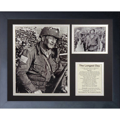 Legends Never Die John Wayne - Longest Day Framed Memorabili
