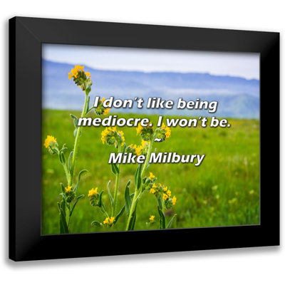 Trinx Mike Milbury Quote: I don’t like being mediocre. I won’t be.
