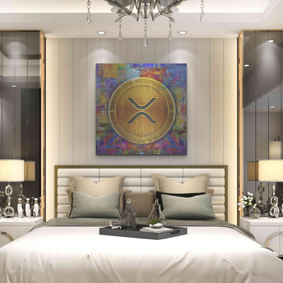 Luxe Metal Art 'XRP Crypto,' Metal Wall Art " XRP Crypto, " by Valentyn Artemenko