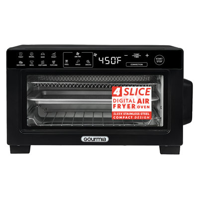 Gourmia Digital Air Fryer Oven With Convection Mode, 12 Presets, Fits 9” Pizza