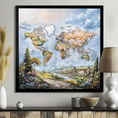 Astoria Grand Map Of The World In Italy - World Map Wall Art