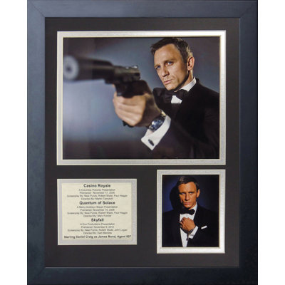 Legends Never Die James Bond Daniel Craig Framed Memorabilia